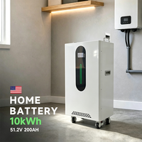 Batterie LiFePO4 à bas prix 51,2 V 200 Ah 10 kWh avec protection IP54, onduleur de système solaire hybride 10 kW pour camping-car