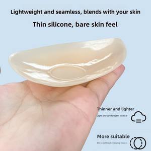 Triangle <strong>Bra</strong> Pad Silicone Non Glue Matte Silicone Self Adhesive Reusable Nipple Cover With Blister Sheet - Product Image 4