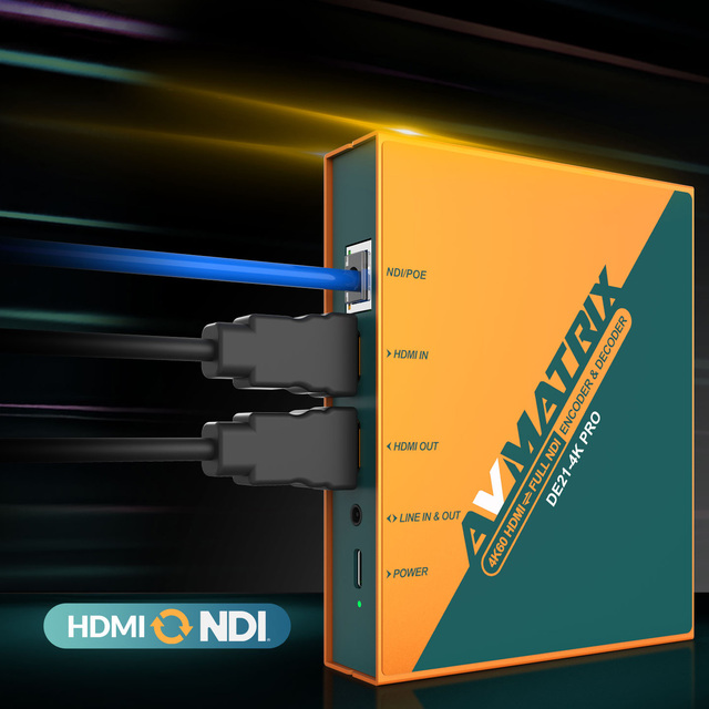 For DE21-4K PRO Broadcast 4K for to NDI Encoder&Decoder NDI to 4K for Bi-directional Conversion Live Streaming Metal