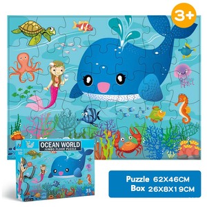 Bán Buôn 35 Miếng Trẻ Em Lớn Mảnh Câu Đố Động Vật Giáo Dục Tầng Đại Dương Câu Đố Ghép Hình Trẻ Em Đồ Chơi Phim Hoạt Hình Câu Đố - Product Image 4