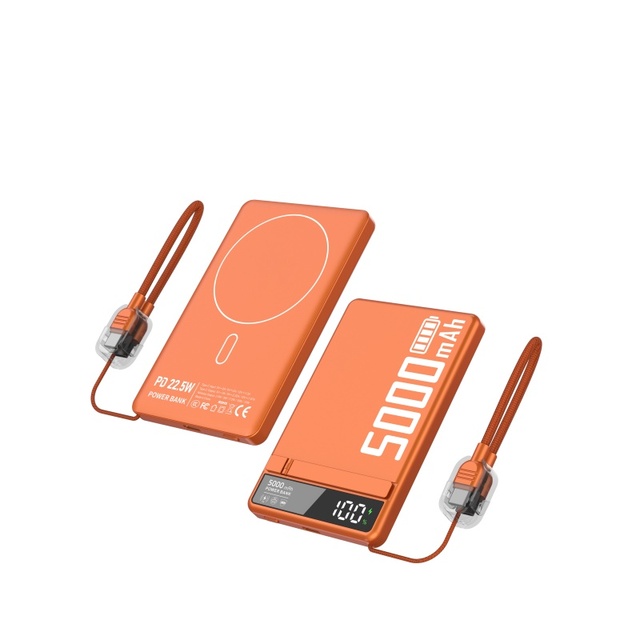 20W Semi Solid State Power Bank One Chip Tri Charging with Digital Display Portable External Battery with Stand