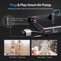 Graveur laser Algolaser Delta 22W avec assistance pneumatique intégrée |   Machine de découpe de métaux revêtus, d'acrylique et de bois