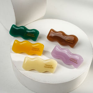 WJia coréen ins acétate mode multicolore vintage vague petite pince à cheveux canard bec clip <span class=keywords><strong>frange</strong></span> clip casque - Product Image 6