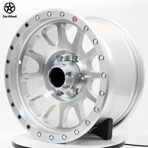 Cerchi Forgiati Modificati DW Performance, <span class=keywords><strong>12</strong></span> Razze, Finitura Argento Lavorata, 17 <span class=keywords><strong>18</strong></span> 20 Pollici, 6 Fori, Profilo Ribassato, Adatti per Fuoristrada e Pickup - Product Image 4