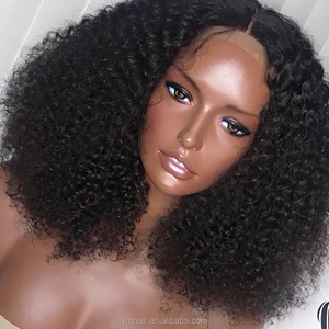 Perruque de <span class=keywords><strong>cheveux</strong></span> crépus bouclés, perruques Bob Lace Front wig, <span class=keywords><strong>cheveux</strong></span> vierges, d'alignement cuticules, pliable, magasin en ligne, 360, <span class=keywords><strong>pour</strong></span> femmes noires - Product Image 2