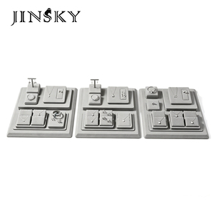 High End Microfiber Jewelry Display Holder <b>Necklace</b> <b>Ring</b> Earring Custom Logo Boutique Window Retail Bulk Supply Stand - Product Image 1