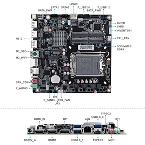 Nueva Placa de PC de escritorio todo en uno Intel H610 Thin Client Mini ITX placa base integrada para tarjeta gráfica DP <span class=keywords><strong>DDR4</strong></span> memoria SATA - Product Image 2