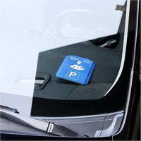 Disco de estacionamiento portátil de plástico ABS marca OEM P15 con reloj temporizador y visualización de la hora de llegada, accesorios exteriores para vehículos