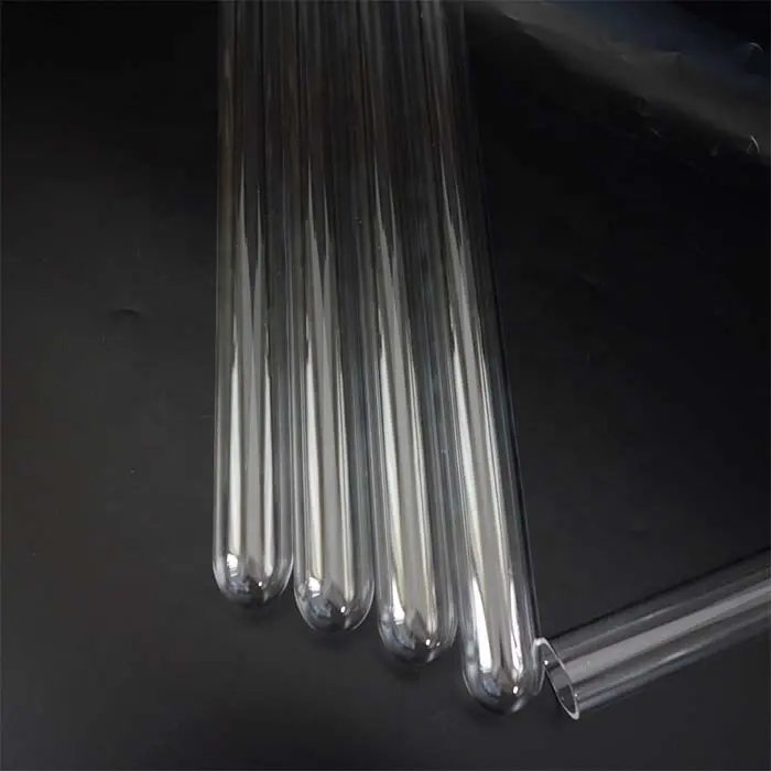 Tubos transparentes de cuarzo para horno de tubo, tubo de cristal templado de alta temperatura