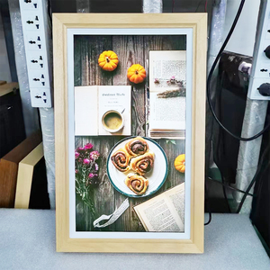 Vente <span class=keywords><strong>en</strong></span> gros de cadres <span class=keywords><strong>photo</strong></span> vidéo numériques 32 43 pouces NFT écran tactile LCD Wifi <span class=keywords><strong>cadre</strong></span> <span class=keywords><strong>photo</strong></span> numérique <span class=keywords><strong>en</strong></span> bois avec horloge fonctionnalité MP3 - Product Image 1