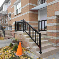 Balustrade verticale en aluminium noir mat, résistante aux intempéries et à la rouille, pour terrasse, véranda, balcon de villa, garde-corps de sécurité en aluminium