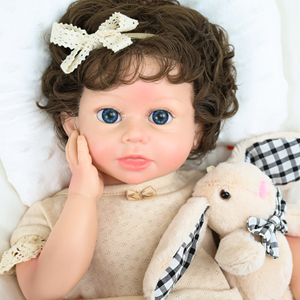 Poupée Bébé Fille 20 Pouces à Veines Visibles en Silicone Plein, Kit de Poupée <span class=keywords><strong>Reborn</strong></span> avec Peinture 3D de la Peau, Nouveau-né et Tout-petit – Meilleure Vente - Product Image 5