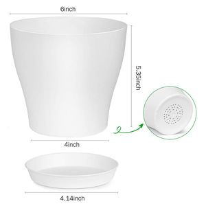 Macetas, Jardineras, Macetas de Plástico con Drenaje Directo de Fábrica, Macetas de Plástico Autoabsorbentes - Product Image 2