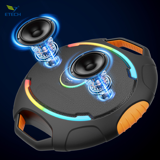Self-Stabilizing Flying Disc Bluetooth Speaker with 360° RGB Lights, IPX7 Waterproof & True Wireless Stereo for Party