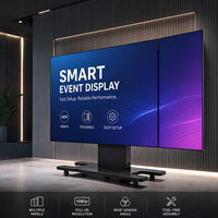 Panel Layar TV LED HDR10 Lipat P1.27 Berkualitas Tinggi, Full Color, Cepat Dipasang, 550cd/m, 3840Hz, Garansi 1 Tahun untuk Acara Bisnis Pop-Up
