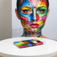 Peinture corporelle professionnelle à base d'huile, 24 couleurs, non toxique, lavable, haute pigmentation, maquillage artistique pour le corps, pour festival, cosplay, fête
