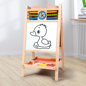 <span class=keywords><strong>Pizarra</strong></span> de Doble Cara, <span class=keywords><strong>Pizarra</strong></span> Blanca, Mesa de Dibujo, <span class=keywords><strong>Caballete</strong></span> de Arte de Madera con Marcadores, Borrador, Letras Magnéticas - Product Image 2