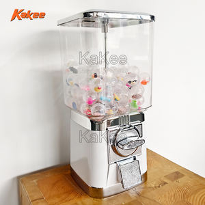 Maquina Expendedora De Dulces Pequena Token <strong>Control</strong> Capsule Machine With Coated Chrome Stand Gumball Egg Dispenser - Product Image 4