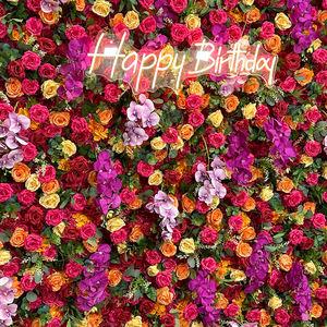 Sunwedding โรงงานมืออาชีพสีส้มม่วงกุหลาบกล้วยไม้ผนังดอกบัวสำหรับงานปาร์ตี้คริสต์มาสอีสเตอร์กิจกรรมปีใหม่ - Product Image 2