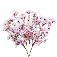 Kunstmatige perzikbloesem korte takken zijden bloemenboeket lente bruiloft decoratie huisdecoratie groothandel China binnen/buiten