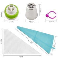 Ensemble de 30 douilles russes pour pâtisserie, avec poche à douille et attaches en silicone, outils de pâtisserie DIY, emballage en sachet, pour l'exportation