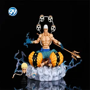 22Cm Anime Một Mảnh Enel Gk Đôi Đầu Khắc Ngồi Vị Trí Sáng PVC Hành Động Hình Sưu Tập Mô Hình Búp Bê Đồ Chơi Kid Quà Tặng