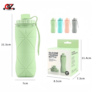 Botella de Agua CZFIT Personalizada, Plegable, para Gimnasio, Escuela, Viajes, Deportes, de Plástico y Silicona, para Niños, Unisex - Product Image 1