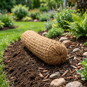 Cotton <b>Log</b> Roll From India Natural Fiber Solution for Soil Stabilization and Environmentally Conscious Projects Non-Slip - Product Image 3