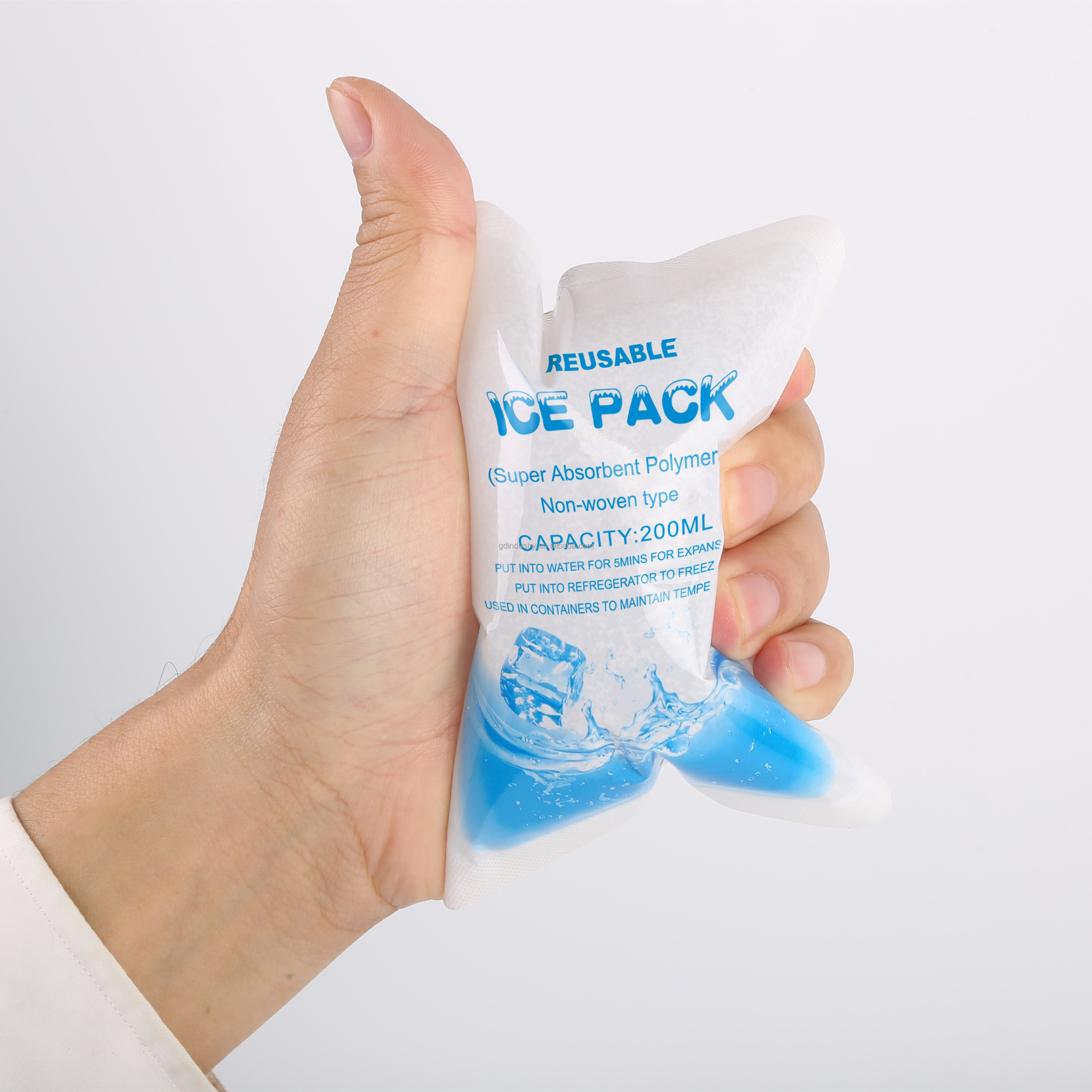 Self Absorb Water Dry Ice Packs 600ml Gel Ice Pack for Shipping Food Ice Packs Medical Ice Pack