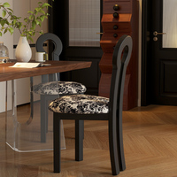 Chaise de salle à manger Keyhole Back avec assise en bouclette douce et structure en bois massif - Design moderne du milieu du siècle pour la maison, l'hôtel, le café