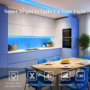 Tira de LED COB azul superbrillante para dormitorio, DC12V 24V 8MM, cinta de LED flexible - Product Image 4