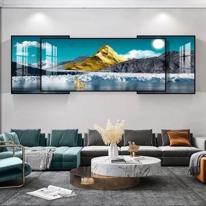 Venta al por mayor <span class=keywords><strong>paisaje</strong></span> <span class=keywords><strong>natural</strong></span> marco moderno salón decoración superposición Monte Fuji porcelana cristal pared arte <span class=keywords><strong>pintura</strong></span> - Product Image 3