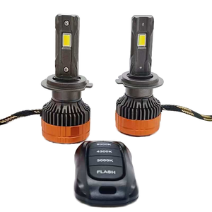 Phares LED à trois températures de couleur, télécommande, haute puissance 180W 12V, nouvelle compatibilité universelle, ampoules LED H4 9005 H7 H11 H1 - Product Image 1