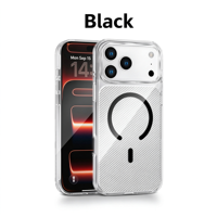 Étui magnétique en fibre de carbone pour iPhone 18 Pro Max 17 Pro 16, coque rigide transparente en PC, protection intégrale, résistante aux chutes, fine, compatible avec la charge sans fil