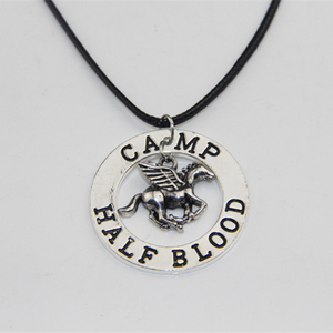 Colliers avec pendentif en argent Antique pour homme et femme, breloque, bijoux de mode, CAMP <span class=keywords><strong>Jackson</strong></span>, demi-sang, cheval volant - Product Image 1