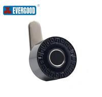 Serrure à empreintes digitales EVERGOOD noire à bouton, serrure cylindrique à empreintes digitales en alliage de zinc pour tiroirs et armoires de classement et de rangement