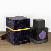 Vente en gros de flacons de parfum carrés en verre OEM de haute qualité avec coffret d'emballage, flacon de parfum de 50 ml, vaporisateur à fine brume