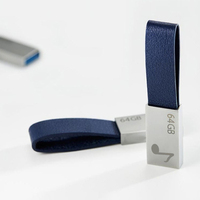 Logo du client en cuir PU porte-clés clé usb clé usb en cuir porte-clés