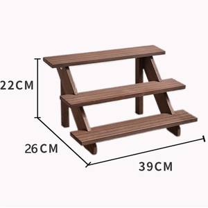 5 couches bois échelle conception bijoux boucle d'oreille cartes anneaux poupée exposition présentation <span class=keywords><strong>étagère</strong></span> support en bois support de rangement maison utilisant - Product Image 5