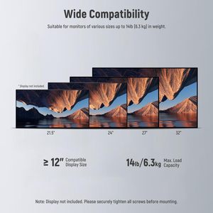 Adaptateur de montage d'écran <span class=keywords><strong>Neewer</strong></span> (lot de <span class=keywords><strong>2</strong></span>) en alliage d'aluminium, adaptateur de support d'éclairage à double rotule, vis M4 et récepteur 5/8 pour écran Impact - Product Image 4