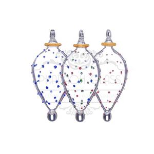 Adornos de Navidad de cristal egipcio hechos a mano decorados con oro puro - Product Image 1