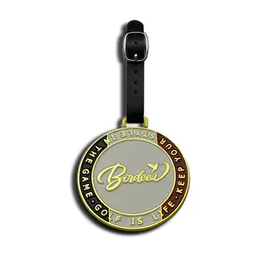 Custom Logo Metal Bag Tags Zinc Alloy Golf Member Bag Tag Aluminum Tralval Luggage ID Tag with Laser Information