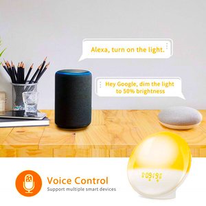 Sveglia con luce sveglia con luce colorata di simulazione dell'alba e luce notturna sbiadita al tramonto - Product Image 4