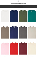 T-shirts en gros épais 100% coton peigné 240 g/m² coupe oversize vierge unisexe streetwear manches courtes logo personnalisé OEM
