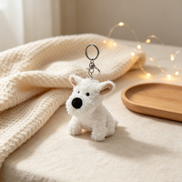 En gros, mini porte-clés en peluche mignons, pendentifs de sac à dos Kawaii, porte-clés ours en peluche mignons