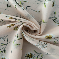 Matériau métallique en gros 100% polyester 75D impression en mousseline de soie avec finition douce et bonne chute