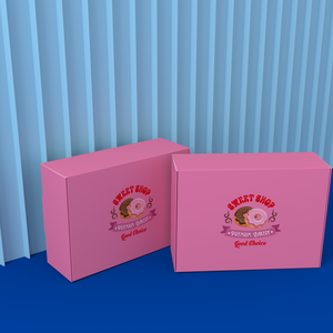 Giá Rẻ Giá tùy chỉnh cấp thực phẩm màu hồng Giấy Bánh rán lấy đi Hộp thực phẩm - Product Image 6