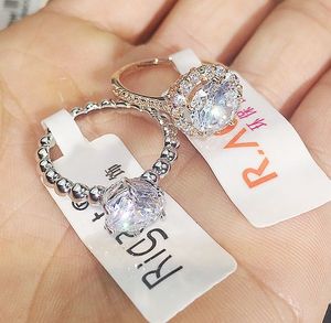 Cheap Women's Crystal Color Zirconium Gold Plated Modern Handmade Bulk Rings for Promotional Use - Product Image 3