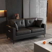 Canapé de bureau en cuir de petite taille, design moderne et simple, mobilier de maison, magasin de vêtements, canapé individuel/double/triple, canapé de location