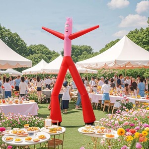 Feamont Hoa Hồng Vũ Công Không Khí Trang Trí Sân Vườn Inflatable Vũ Công Gió Dấu Hiệu Chào Đón Sự Kiện Quảng Cáo Inflatables - Product Image 2